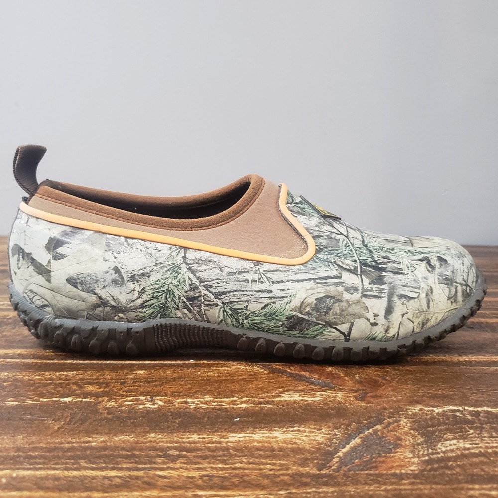 Muck Boot Company Kids Realtree Camo Slip On Rubber Rain Shoes Youth US 7 EU 37